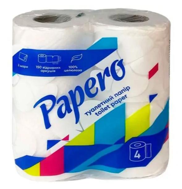 Туалетний папір целюлозний "Papero" 2 ш. 4 р.